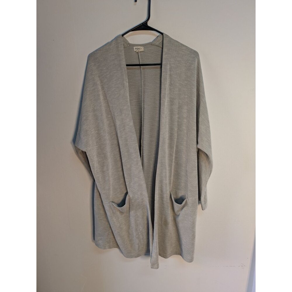 Donni Womens Grey Open Front Cardigan, One Size